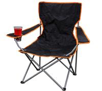 Black Lightweight Camping Seat Picnic Fishing Beach Folding Captain Chair
