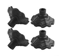 Camping Chair Foot Pads Anti-Sink Protection 4 Pack Non-Slip Base Covers Adjustable Angle Design Plastic Leg Cap for Outdoor Folding Chairs Black(13mm)