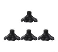 Camping Chair Foot Pads Anti-Sink Protection 4 Pack Non-Slip Base Covers Adjustable Angle Design Plastic Leg Cap for Outdoor Folding Chairs Black(16mm)