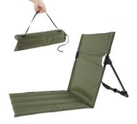 Camping Chair Outdoor Folding Beach Chair Lightweight Beach Floor Chair Portable Foldable Camping Chair with Storage Bag for Fishing Barbecues Hiking Traveling Outside Activities Yq(Military green)