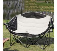 Camping Chair - Oversized Double Folding Loveseat, Heavy Duty 2-Person Camp Chair for Adults, Supports 300kg, Perfect for Outdoor Sports and Lawn Activities
