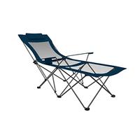 Camping Chair Portable Folding Reclining Chair with Footrest and Mesh Backrest for Beach, Picnic, BBQ - Dual-Purpose Seating for Camping and Outdoor Use
