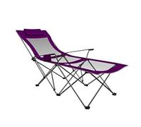 Camping Chair Portable Folding Reclining Chair with Footrest and Mesh Backrest for Beach, Picnic, BBQ - Dual-Purpose Seating for Camping and Outdoor Use