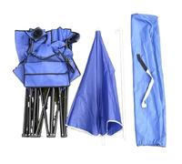 Camping Chairs Tandem Camping Chair With Umbrella, Folding Couple With Canopy Awning