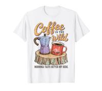 Camping Coffee Lover Outdoor Morning Wilderness Adventure T-Shirt