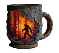 Camping Coffee Mug | Resin Hiking Forests Fire Water Drinking Cups,400ml Multifunctional Drinkware Mugs, Kitchen Supplies for Tea Hot Cold Beer Juice Milk