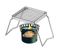 Camping Cooking Grate Height-Adjustable Cooking Device Made of Stainless | Foldable grill. Suitable for outdoor barbecues, in the garden, at home, when tailgating and on