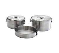 Camping Cooking Kit Stainless Steel Pot Lid Pan Silicone - Campingaz 26042995