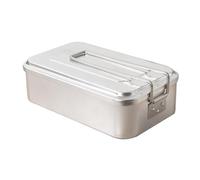 Camping Cooking Mess Outdoor Camping Cooking Can Be Heated By Open Fire Picnic Aluminum Lunch Box Iron Picnic, RV Travel(11.5x19.5cm)