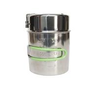 Camping Cooking Mess Outdoor Folding Sleeve Stainless Steel Wild Camping Portable Portfolio Cooking Utensils Picnic, RV Travel