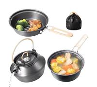 Camping Cooking Set - Camping Pots Cooking Set, Portable Cookware Outdoor Equipment for Survival Backpacking Fishing Family Picnic BBQ Travel