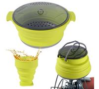 Camping Cooking Utensil Sets - 3 Piece Stainless Steel Camp Cook Set for Light Cooking, Compact Foldable Design with Lime-Resistant Handles