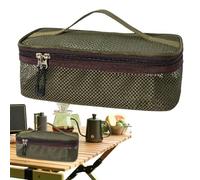 Camping Cooking Utensils Bag | Portable Cookware Pouch for Outdoor - Multifunctional Mesh Toiletry Utensils Bag for Camping Adventure Barbecue Beach Traveling Road Trip Climbing