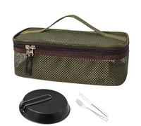 Camping Cooking Utensils Bag - Portable Kitchen Utensils Pouch | Multifunctional Mesh Toiletry Utensils Bag for Camping Adventure Barbecue Beach Traveling Road Trip Climbing