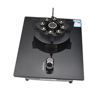 Camping Cooktop, Tempered Glass Gas Stove Foldable 9-Chamber Burner, Desktop and Recessed Installation Suitable for Kitchen and RV,5.2KW (Color : Black, Size : NG)