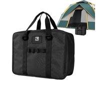 Camping Cookware Bag, Oxford Bag Organiser for Cooking Utensils for the Stove - Waterproof Cookware Bag with Large Capacity and Two-Way Zipper for Barbecue, Camping, Chef, black, see description