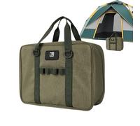 Camping Cookware Bag, Oxford Bag Organiser for Cooking Utensils for the Stove - Waterproof Cookware Bag with Large Capacity and Two-Way Zipper for Barbecue, Camping, Chef, Army Green, see description