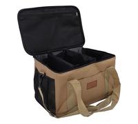 Camping Cookware Bag, Oxford Fabric Multifunctional Protective Portable Outdoor Equipment Organizer with Shockproof Insulated Compartment for Fuel Tanks