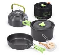 Camping Cookware Set Portable Camping Cooking Kit Non Stick Camping Pots and Pans for Camping Picnic Hiking BBQ for 2-3 People