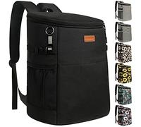 Camping Cooler Backpack 30 Cans, Soft Backpack Coolers Insulated Leak Proof Travel Cooler Bag Waterproof Lunch Picnic Beach Work Trip Thermal Bag Drink Beverage Beer Cooler Black