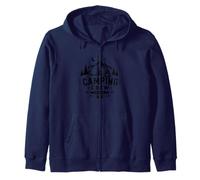 Camping Crew 2026 Family Camping Group Adventure Design Zip Hoodie