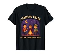 Camping Crew Nightfall Nonsense Allowed Ghost Story Campfire T-Shirt