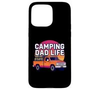 Camping Dad Life Retro Vintage Truck Outdoors Graphic Case for iPhone 15 Pro Max