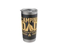 Camping Dad Tent Campfire Outdoor Excursion Fathers Day Stainless Steel Insulated Tumbler