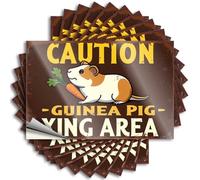 Camping Decorations Tattoos - Neutral Fishing Door Caution: Guinea Pig Crossing Area(6X9CM)