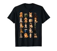 Camping Dog Breeds Grid Outdoor Dog Lover Camp Hiking Value Graphic T-Shirt