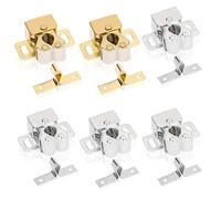 Camping Drawer Locks, Pack of 6 Furniture Catches, Caravan Cupboard Locks, Cabinet Accessories, Double Roller Catch Cabinet Door Cabinet Lock for Cupboard Doors, Kitchen