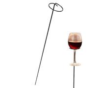 Camping Drink HolderStakes - Outdoor Wine Glass Ground Stand, Portable Beverage Support Stake System, Heavy Duty Stable Cup HolderAccessory, Easy Insert Garden Party Equipment | Camper Travel Setup,