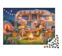 Camping Elderly Jigsaw Puzzle 1000 Pieces Puzzle Game Paper for Adults Campfire 52x38cm/1000pcs