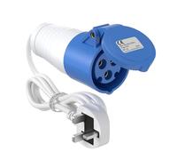 Camping Electric Hook Up Cable 16Amp to 13Amp Adapter, 1M