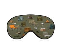 Camping Elements Comfortable Sleep Mask with Adjustable Strap Soft Eyeshade for Night Sleeping Flight Nap Travel