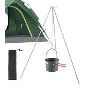 Camping Equipment Kitchen Tripod - Aluminum Alloy Tripod Suspension Storage Rack, Retractable Hanging Pot Holder | Alum Alloy Fire Pit Holder