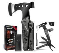 GIRIAITUS Camping Multitool Accessories Gifts for Men Dad 16 in 1 Upgraded Multi Tool Survival Gear with Hammer Pliers Saw Screwdrivers Bottle Opener Whistle & Portable Sheath