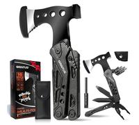 GIRIAITUS Camping Multitool Accessories Gifts for Men Dad 16 in 1 Upgraded Multi Tool Survival Gear with Hammer Pliers Saw Screwdrivers Bottle Opener Whistle & Portable Sheath