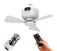 Camping Fan 8000mAh Battery Operated,Portable Ceiling Fan with Remote USB w Light,Ceiling Fan Rechargeable Tent Fan