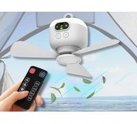 Camping Fan, Portable Tent Fan, 8000mAh Battery Operated, Rechargeable Fan with Remote Control, Detachable Fan Blades, Hanging Hook, Timer, 3 Speeds Fan, for Travel Outdoor Dorm