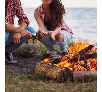 Camping Fire Poker, Fire Poker High Temperature Resistant 40 Inch Long Fireplace Practical Firewood Handle for Campfires, Pits