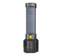 Camping Flashlights - Flashlight Solar Powered | Long-Range Lantern Super Bright Flash Light, Multi-Function Light, Waterproof Flash Lights for Home, Camping, Hiking, Outdoor, Home