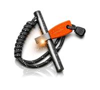 Camping Flint and Steel Fire Starter, 10x100mm Ferro Rod, HSS Striker