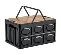 Camping Folding Storage Box with Tabletop, Multi-Functional Portable Bin, Large Capacity Outdoor Camping Organiser, Foldable Organizer for Home, Car, RV, and Travel Gear