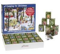 Camping for Christmas Jigsaw Puzzle Advent Calendar 1000 Pieces by Vermont Christmas Company - 24 Puzzle Sections to Complete - Count Down to Christmas Each Day in December
