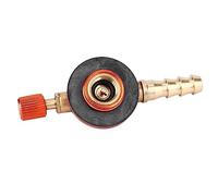 Camping Gas Refill Adapter, Red Brass Outdoor Camping Stove Gas Bottle Adaptor Inlet Inner Diameter 10MM Outlet Inner 4MM Outlet Outer 9MM