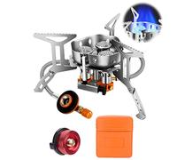 Camping Gas Stove 6600W, Portable Outdoor Camping Furnace, Folding Wild Camp Gas Burner, Backpacking Stove Suitable for Hiking, Camping, Trekking and Picnic