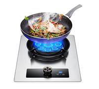 Camping Gas Stove Propane Cooker 4.5KW-9 Cavity Big Fire Timing Function Energy Saving Flameout Protection For Family Kitchen Camping Garden Catering (Size : NG)