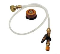 Camping Gas Stove Propane Refill Adapter 70cm Tube Copper Aluminum Alloy | Includes transparent high pressure PU tube for direct airflow checking Lightweight only 130g for camping cooking or picnic