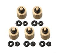 Camping Gas Tank Adapter 5pcs Brass Spiral Valve | Compact 17x8mm size, lightweight 45g total, easy carry, backpacking friendly, metal